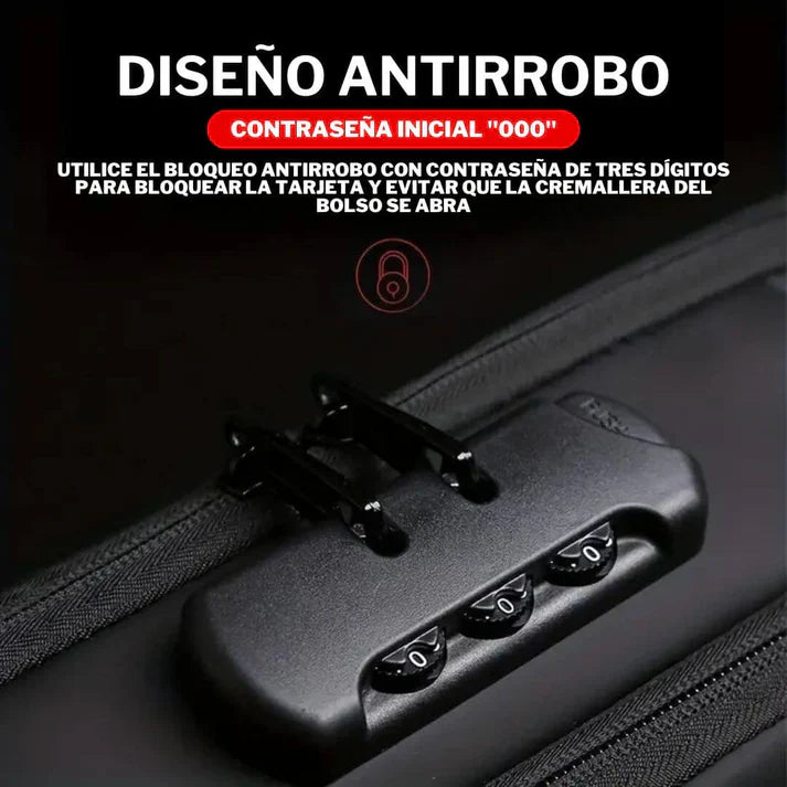 BOLSO INTELIGENTE ANTIROBO CON PUERTO DE CARGA + ENVÍO GRATIS